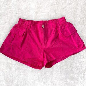 Hot Pink Cargo Shorts | Size S